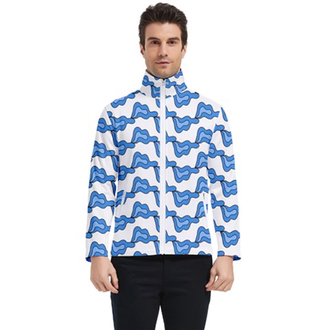 Abstract Waves Men s Bomber Jacket by SychEva