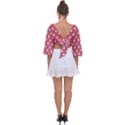 Abstract Cookies Tie Back Butterfly Sleeve Chiffon Top View2