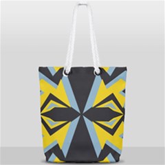 Abstract Pattern Geometric Backgrounds   Full Print Rope Handle Tote (small) by Eskimos