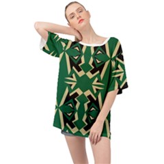 Abstract Pattern Geometric Backgrounds   Oversized Chiffon Top by Eskimos