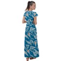 Abstract pattern geometric backgrounds   Flutter Sleeve Maxi Dress View2