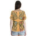 Abstract pattern geometric backgrounds   V-Neck Flutter Sleeve Top View2
