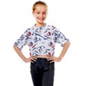 Abstract pattern geometric backgrounds   Kids Mock Neck Tee View1