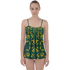 Abstract Pattern Geometric Backgrounds   Babydoll Tankini Set by Eskimos