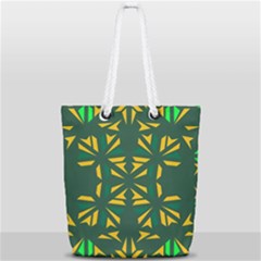 Abstract Pattern Geometric Backgrounds   Full Print Rope Handle Tote (small) by Eskimos