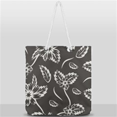 Folk Flowers Print Floral Pattern Ethnic Art Full Print Rope Handle Tote (large) by Eskimos