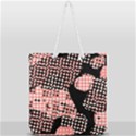 Abstrait Effet Formes Noir/Rose Full Print Rope Handle Tote (Large) View1