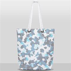 Camouflageblancbleu Full Print Rope Handle Tote (small) by kcreatif