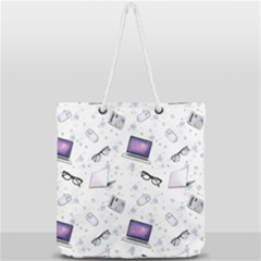 Computer Work Full Print Rope Handle Tote (large) by SychEva