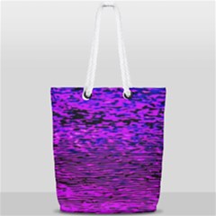 Magenta Waves Flow Series 2 Full Print Rope Handle Tote (small) by DimitriosArt