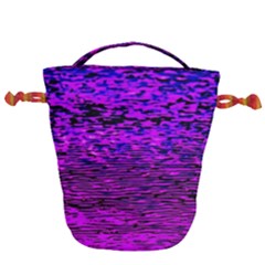 Magenta Waves Flow Series 2 Drawstring Bucket Bag by DimitriosArt
