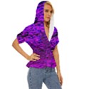 Magenta waves flow series 2 Lightweight Drawstring Hooded Top View3