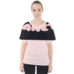 Janet1 V-neck Dolman Drape Top by Janetaudreywilson
