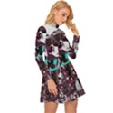 Merlot Lover Long Sleeve Velour Longline Dress View3