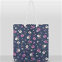 Flowers Pattern Full Print Rope Handle Tote (Large) View1