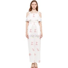 Types Of Sports Draped Sleeveless Chiffon Jumpsuit by UniqueThings