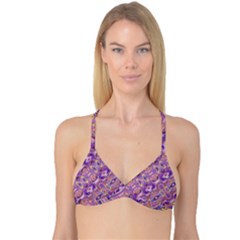Liquid Art Pouring Abstract Seamless Pattern Tiger Eyes Reversible Tri Bikini Top by artico