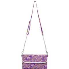 Liquid Art Pouring Abstract Seamless Pattern Tiger Eyes Mini Crossbody Handbag by artico
