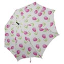 Tulips watercolor Pattern Hook Handle Umbrellas (Large) View2