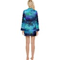 Blue galaxy Long Sleeve Satin Robe View2