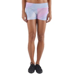 Watercolor Clouds2 Yoga Shorts by Littlebird