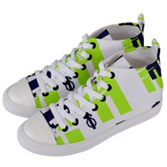Abstract Pattern Geometric Backgrounds   Women s Mid-top Canvas Sneakers by Eskimos