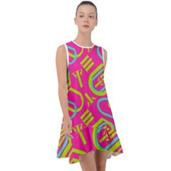 Abstract Pattern Geometric Backgrounds   Frill Swing Dress by Eskimos