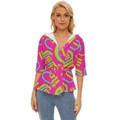 Abstract Pattern Geometric Backgrounds   Lightweight Drawstring Hooded Top by Eskimos