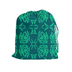Abstract Pattern Geometric Backgrounds   Drawstring Pouch (xl) by Eskimos