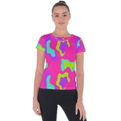 Abstract Pattern Geometric Backgrounds   Short Sleeve Sports Top  by Eskimos