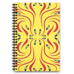Floral Folk Damask Pattern  5 5  X 8 5  Notebook by Eskimos