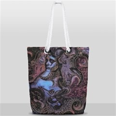 Boho Cthulu Full Print Rope Handle Tote (small) by MRNStudios
