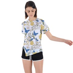 Birds Asymmetrical Short Sleeve Sports Tee by Sparkle