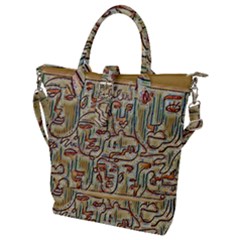 People Iii Buckle Top Tote Bag by MijizaCreations