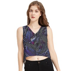 Braille Flow V-neck Cropped Tank Top by MRNStudios