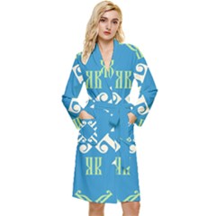 Abstract Pattern Geometric Backgrounds   Long Sleeve Velour Robe by Eskimos