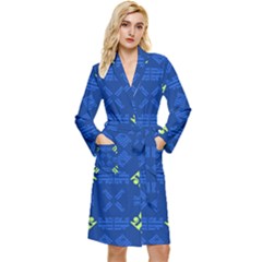 Abstract Pattern Geometric Backgrounds   Long Sleeve Velour Robe by Eskimos