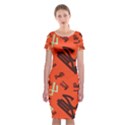 Abstract pattern geometric backgrounds   Classic Short Sleeve Midi Dress View1