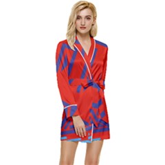 Abstract Pattern Geometric Backgrounds   Long Sleeve Satin Robe by Eskimos