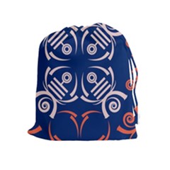 Abstract Pattern Geometric Backgrounds   Drawstring Pouch (xl) by Eskimos
