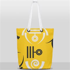Abstract Pattern Geometric Backgrounds   Full Print Rope Handle Tote (small) by Eskimos