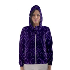 Abstract Pattern Geometric Backgrounds   Women s Hooded Windbreaker by Eskimos