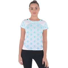 Flower Of Life  Short Sleeve Sports Top  by tony4urban