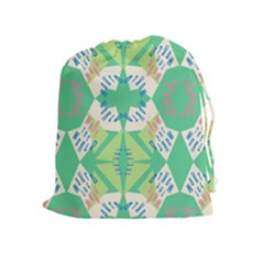 Abstract Pattern Geometric Backgrounds   Drawstring Pouch (xl) by Eskimos