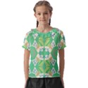 Abstract pattern geometric backgrounds   Kids  Frill Chiffon Blouse View1