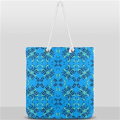 Abstract Pattern Geometric Backgrounds   Full Print Rope Handle Tote (large) by Eskimos