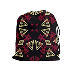 Abstract Pattern Geometric Backgrounds   Drawstring Pouch (xl) by Eskimos