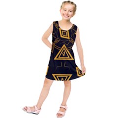 Abstract Pattern Geometric Backgrounds   Kids  Tunic Dress by Eskimos