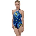 Abstract pattern geometric backgrounds   Go with the Flow One Piece Swimsuit View1