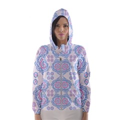 Abstract Pattern Geometric Backgrounds   Women s Hooded Windbreaker by Eskimos